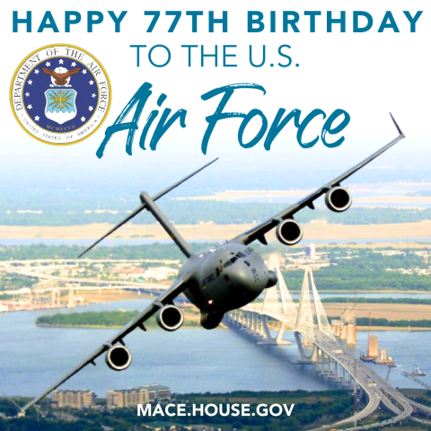 Congresswoman Nancy Mace Air Force 77th Birthday