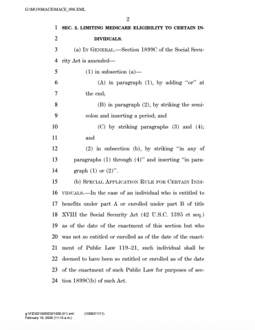 social security bill