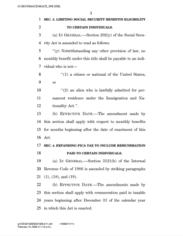 social security bill