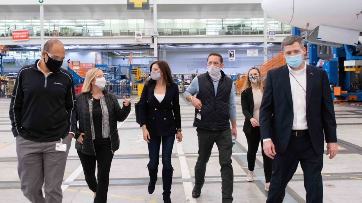 Rep. Nancy Mace touring the Charleston Boeing Plant