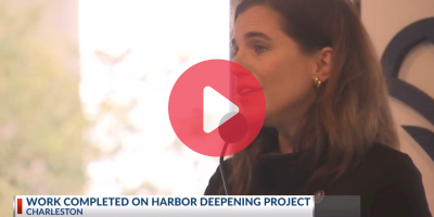 Rep. Mace joins Sen.Tim Scott, Sen. Lindsey Graham, Gov. Henry McMaster, SC Port CEO Barbara Melvin, and U.S. Army Corps of Engineers for a ceremony celebrating the completion of the Charleston Harbor deepening.