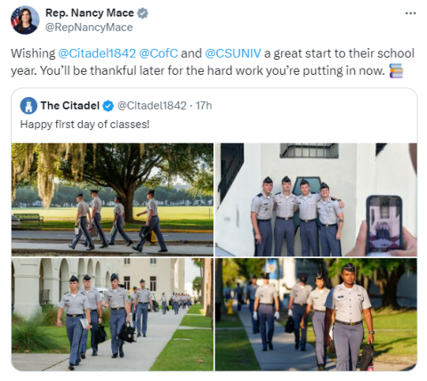 Congresswoman Nancy Mace The Citadel