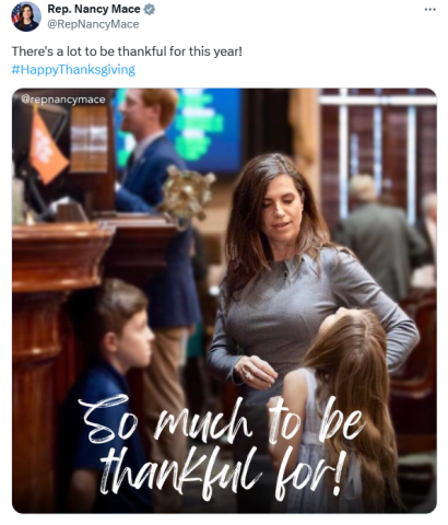 Congresswoman Nancy Mace Thanksgiving 2024