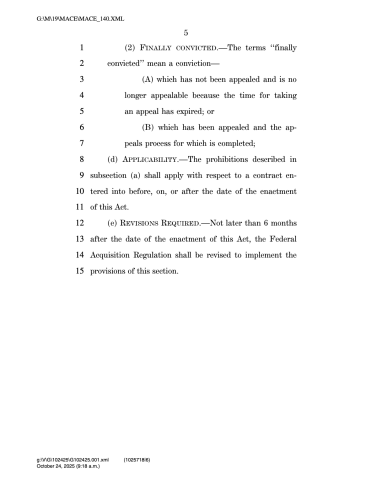 No Violent Criminals in the Federal Workforce Act