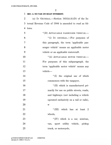 no tax loan on boats 