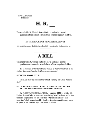 death penalty for child rapists