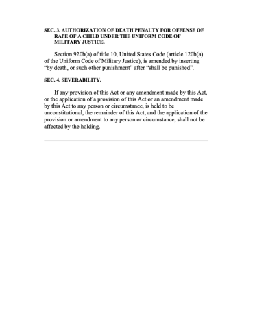 death penalty for child rapists