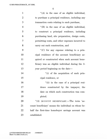 first time homebuyer bill