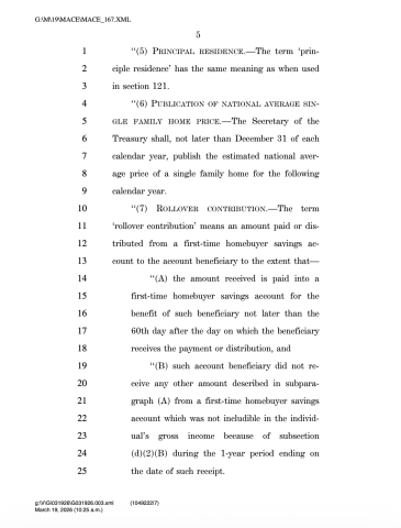 first time homebuyer bill