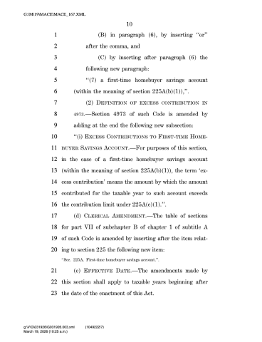 first time homebuyer bill
