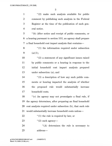 affordability bill