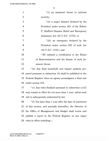 affordability bill