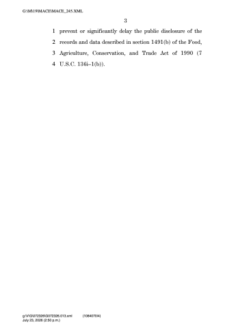 pesticide data bill