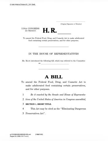 preservatives bill