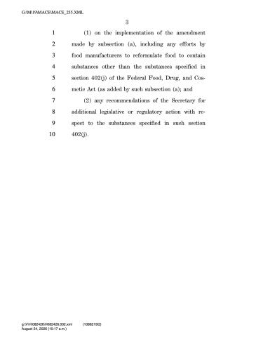 preservatives bill