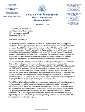 letter of support dc